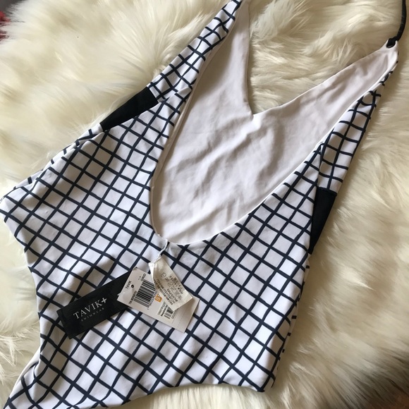 Tavik Grid One Piece Swimwear Size Small - Picture 4 of 6